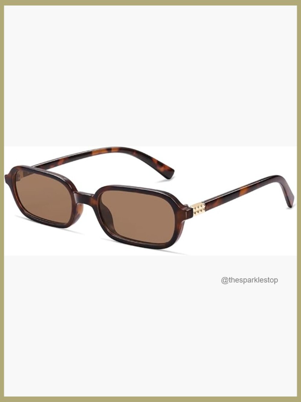 Retro Rectangular Sunglasses UV400 Protection Vintage 90s Small Square Sunnies